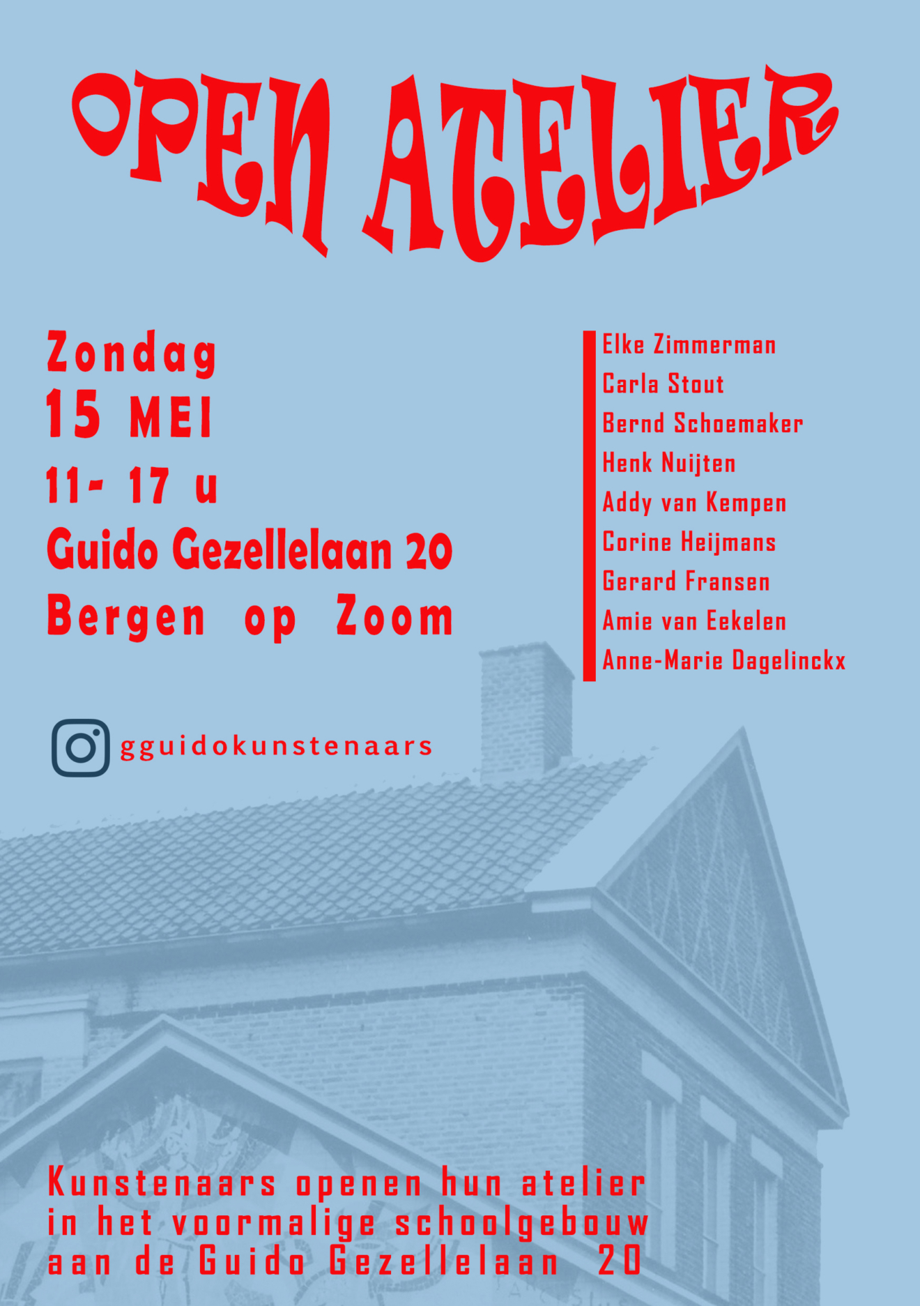 Open atelier Guido Gezellelaan op zondag 15 mei 2020