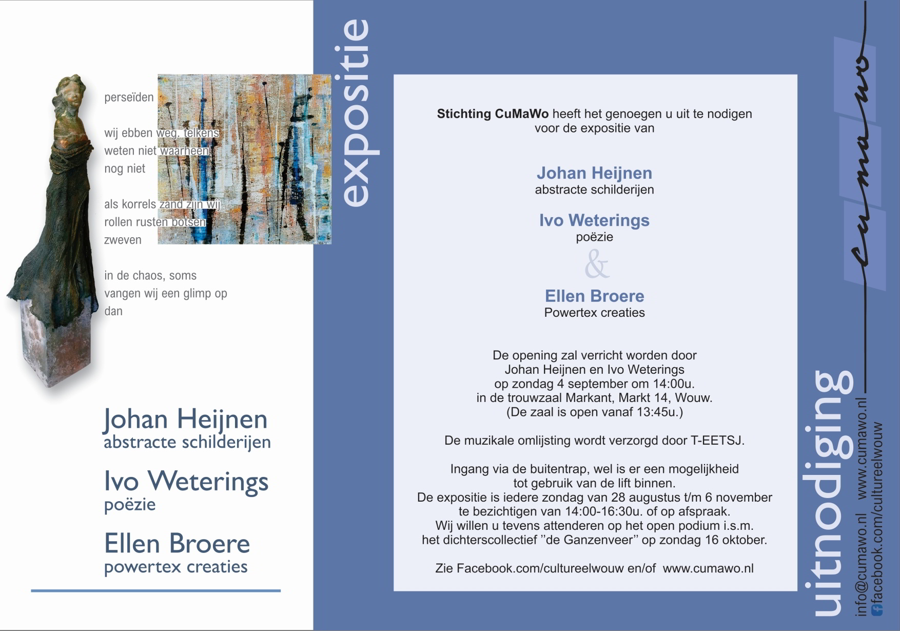 uitnodiging Johan Heijnen en Ivo Weterings, Ellen Broere, Wouw